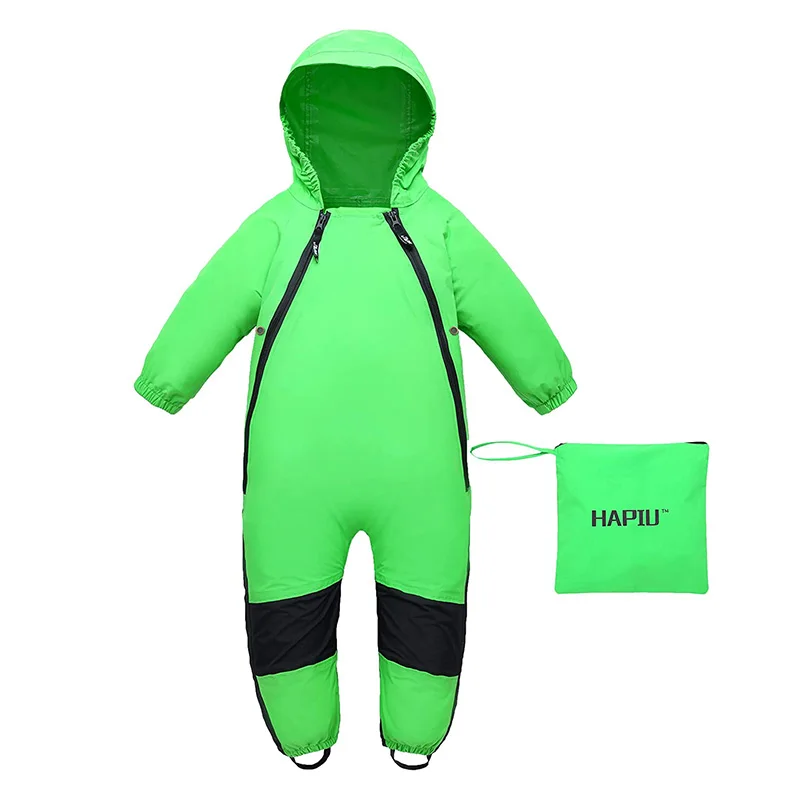 Wholesale Nylon material and PU coating Kids Waterproof One Piece Raincoat