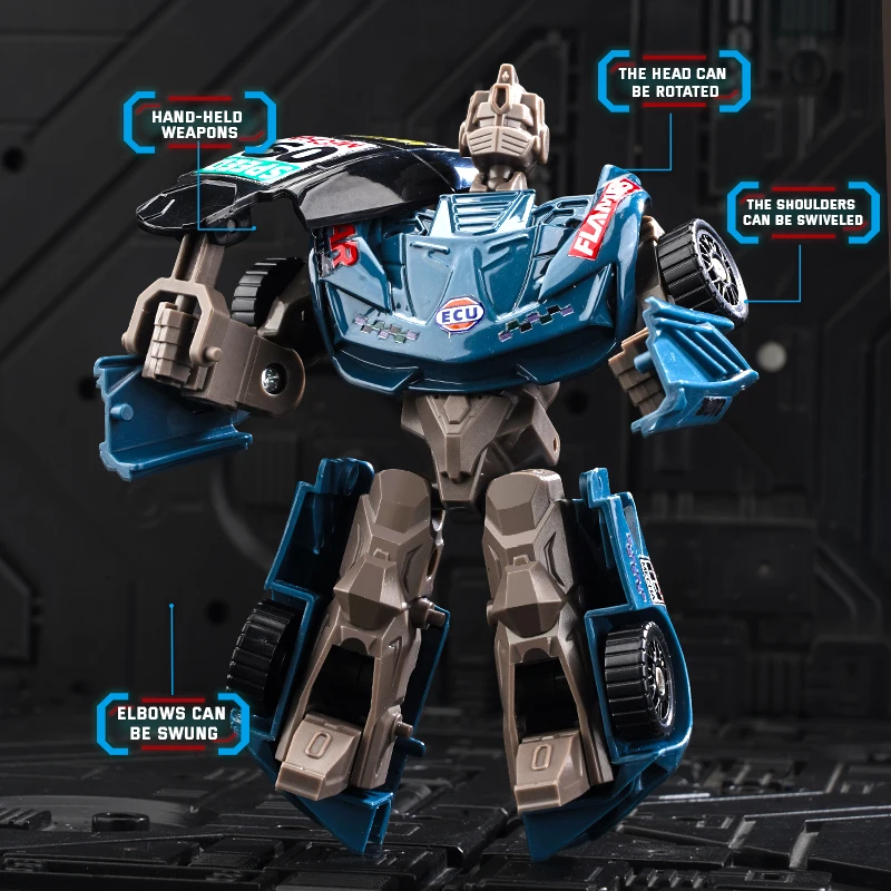 Wholesale Unisex Mini Alloy Transform Robot Car Inertia Deformation Model for Kids Toy Cars for Boys and Girls