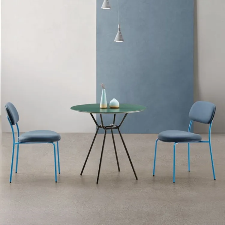 Hot Sales Company Indoor Office Chair With Iron Legs Thicken Seat Lounge Chair