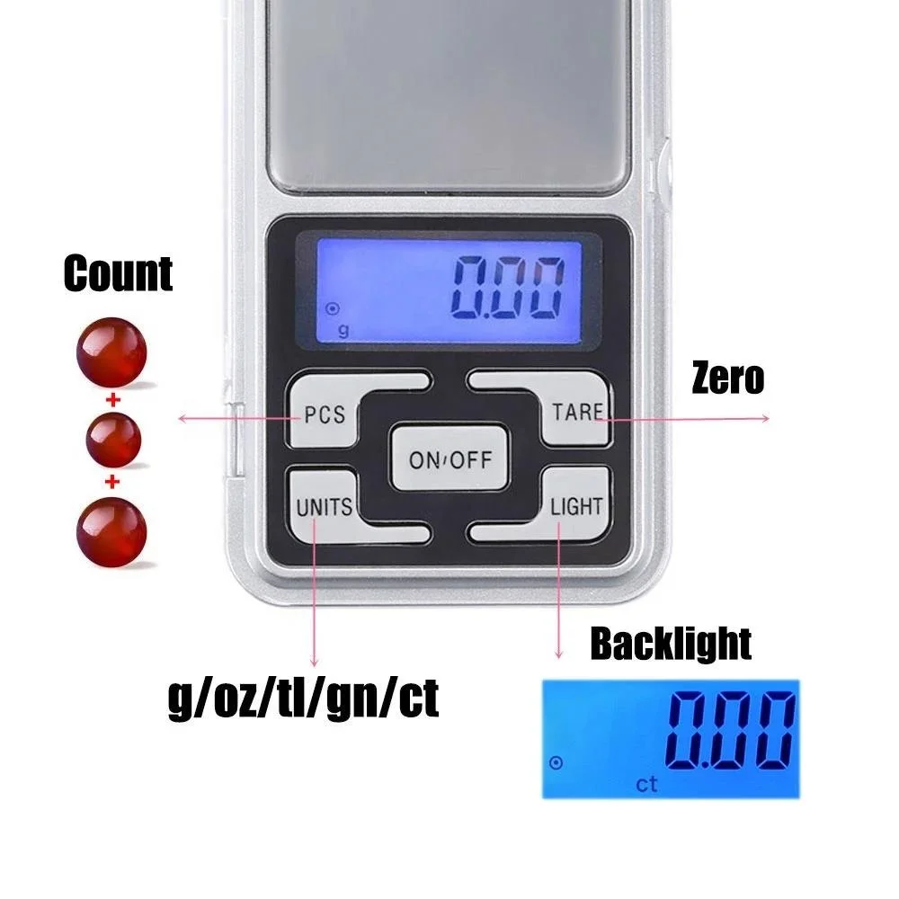 Jewelry scale 100g200g300g500g * 0.01g pocket scale high-precision diamond electronic scale