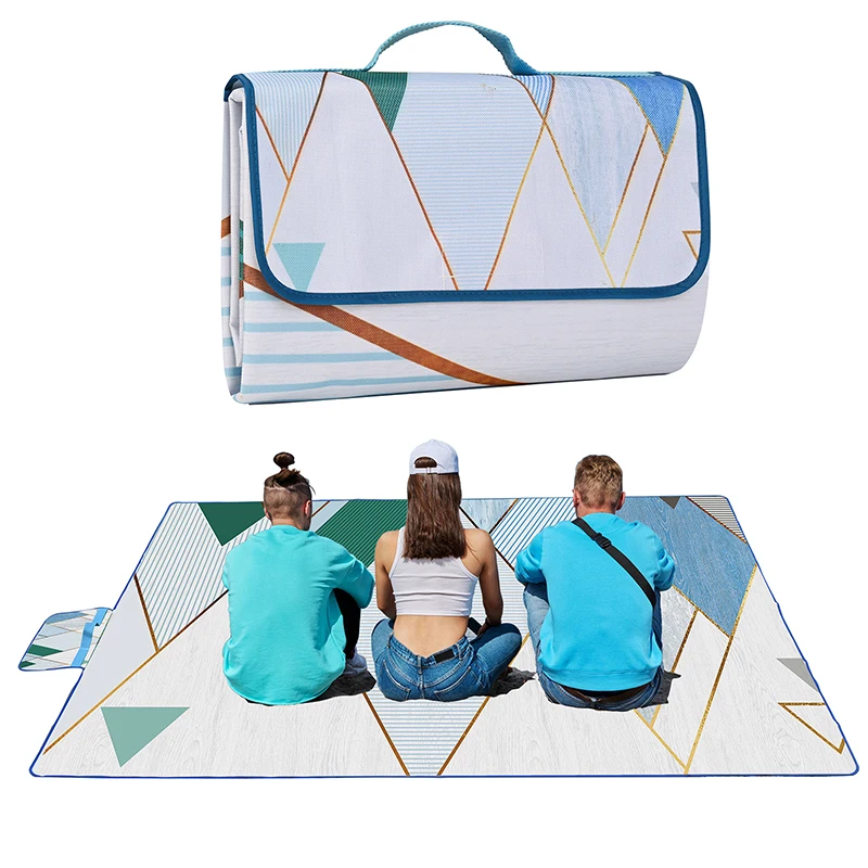 Mattress Camping  Blanket Beach Accessories sand proof waterproof  Foldable Custom Printed Picnic Beach Mat for kids