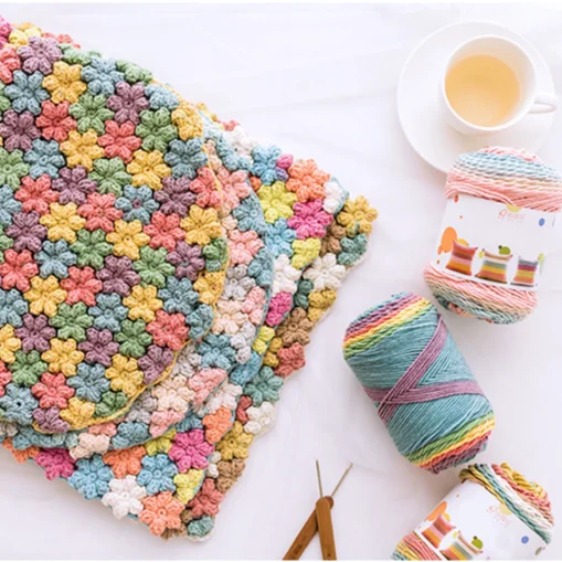 Wholesale Cheap 23 Color 5ply Hand Knitting 100g Milk Cotton Acrylic Yarn for DIY