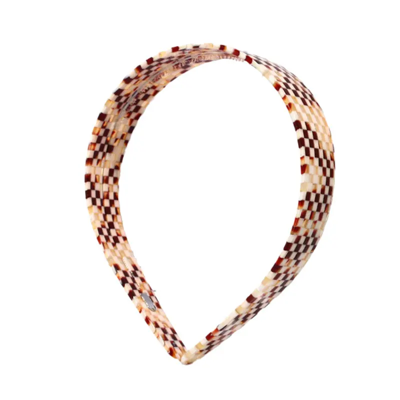 korean simple acetate flat bare wide headbands for women hair band manufacturer custom logo headband plastic hair hoop wholesale