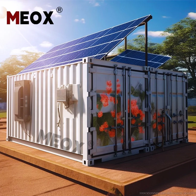 MEOX European quality 20 40 foot freezer units containerized energy storage 12m powered off-grid shipping solar panel container