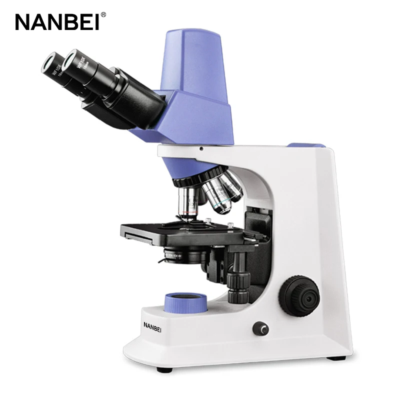 laboratory binocular microscope with camera