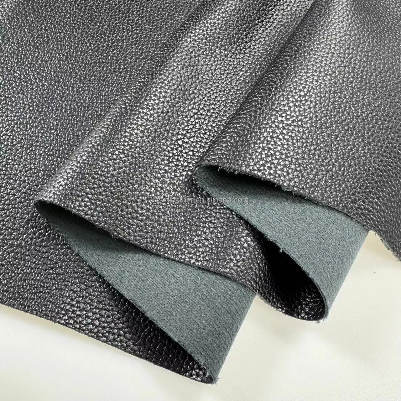 Soft Vegan PU Synthetic Faux Leather with Full Grain Rubber stripe  for Bag Furniture Decorative Sandal Sofa Garment Chair Use
