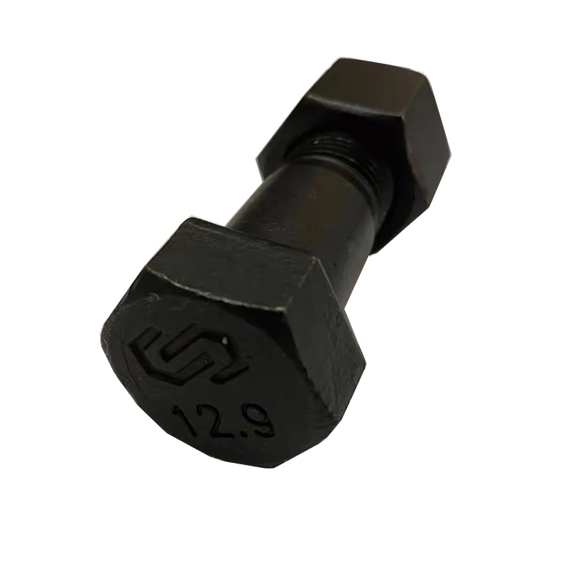 OEM ODM custom size 40cr 45 steel material black color truck wheel bolt Wheel Hub Bolt nuts for light trucks