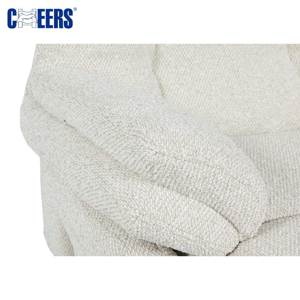 MANWAH CHEERS New Electric Fashional Fabric  Swiveling Recliner Chair Sofa Living Room Sofa Set  with ottoman and USB charger