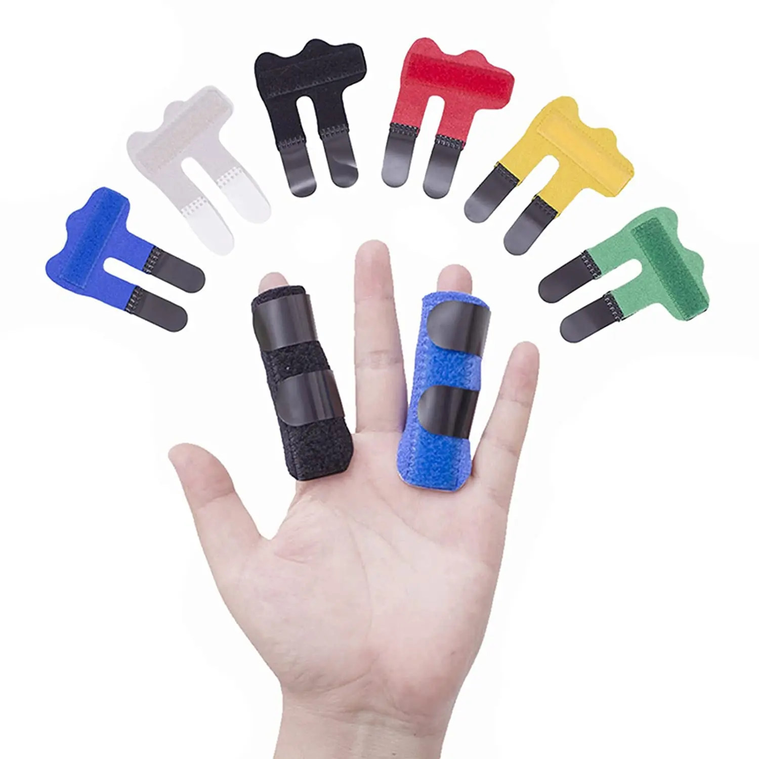 HKJD 6 Color Trigger Finger Splint Finger Thumb Knuckle Support Brace Straightening Curved Bent Locked Mallet Finger Splint
