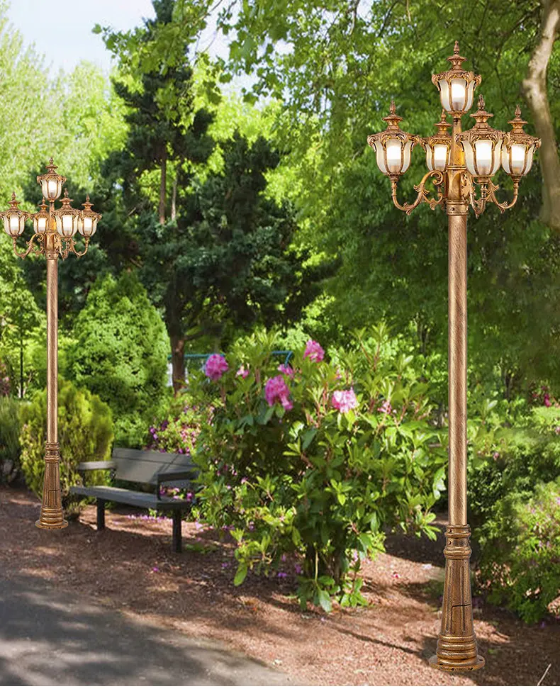 Lights Outdoor Matte Black Brown Yard Bollard Lamps Power 40W Voltage AC220V Warm Natural Cold Led Garden Street lamp