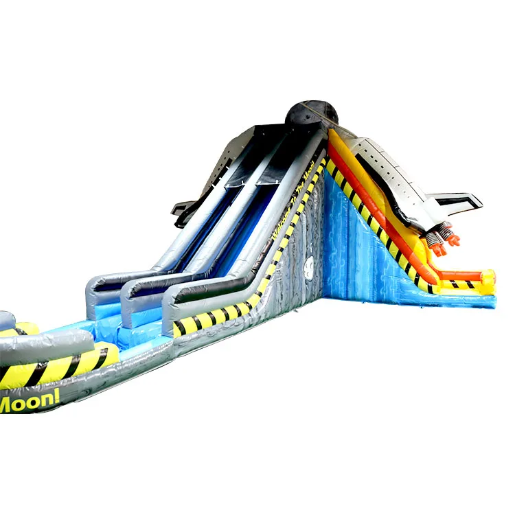 combo bounce house and wet dry slide