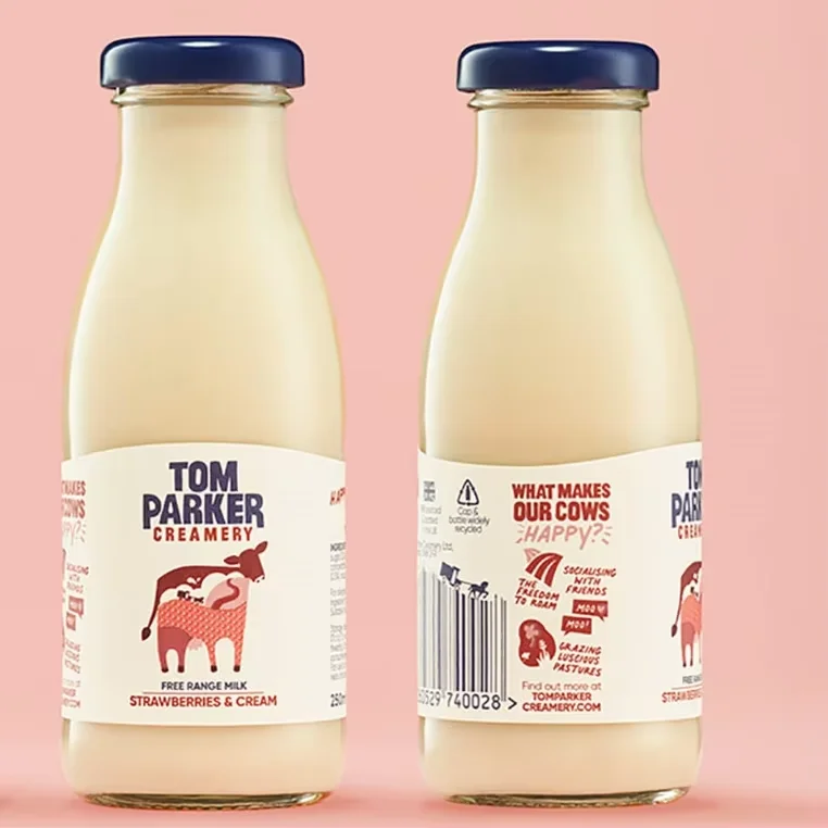 Recyclable 100Ml 200Ml 250Ml 500Ml 1000Ml Empty Glass Milk Bottle With Plastic Cap Clear Glass Juice Beverage Bottle