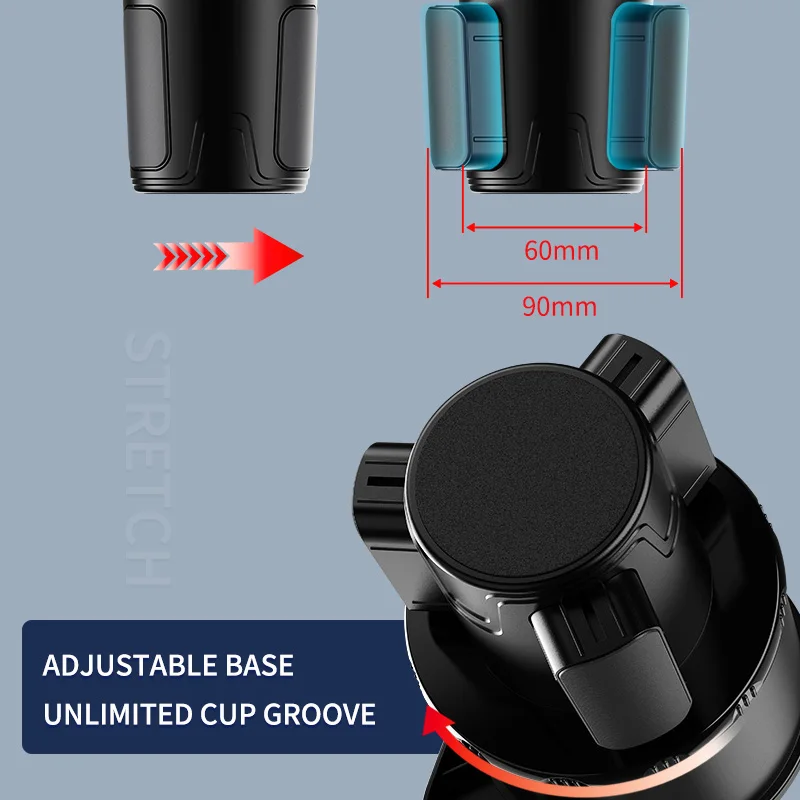 Car Cup Holder With Tray Car Tray For Eating With Phone Slot Multipurpose Cup Holder Tray For Car With 360 Degree Swivel Arm For