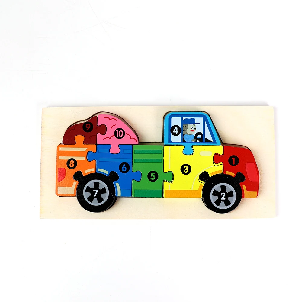 2023 Children Jigsaw Puzzle Educational Toys Vehicle Police Cars