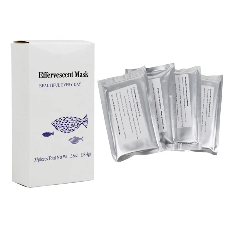 Home made effervescent mask capsules 32 pcs collagen tablets for DIY Fruit Vegetable mask