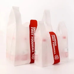 Simple design, strong bearing capacity, non-woven vest bag for supermarket shopping