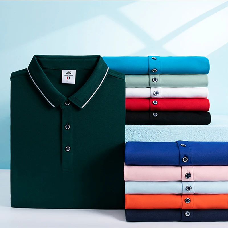 99002fn Custom Logo 200gsm Summer Cotton Polyester Green Cheap Promotional Men Fitted Blank Work Polo Shirt