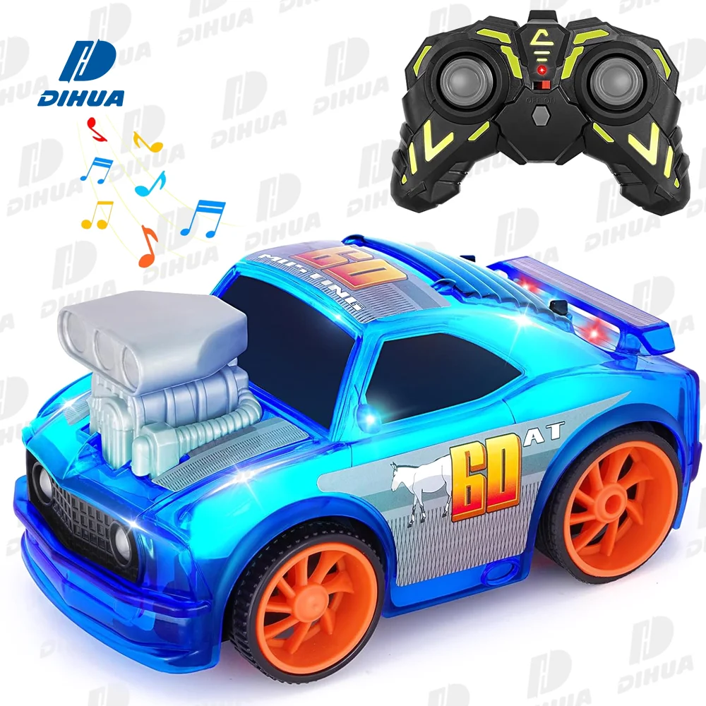 2.4GHz MINI RC Toy Radio Control Vehicle with LED Lights & Music Sound Toddlers Kids Flashing Lights Remote Control Race Car