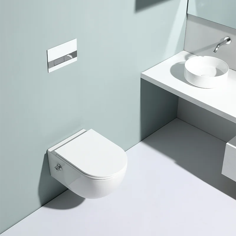Luxury Sanitary Ware Wc wall Mounted Bowl Bidet Ceramic Tankless Rimless Wall Hung Toilet