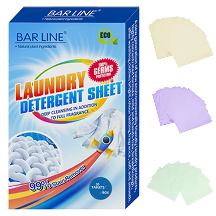 Manufacturer Oem Odm Eco friendly Tablets Detergent Paper Drying Laundry Detergent Sheets NaturalFriendly Detergent Sheets
