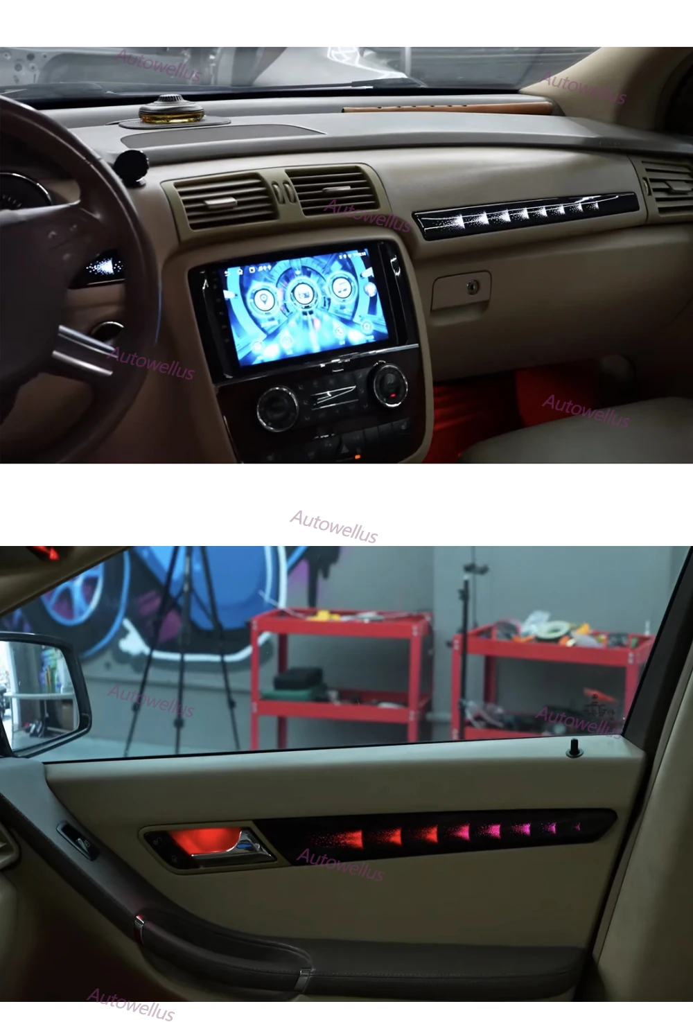 Ambient Light For Benz R class R280 R300 R320 R350 R500 2006-2017 Atmosphere Lamp  Interior Lighting Trim