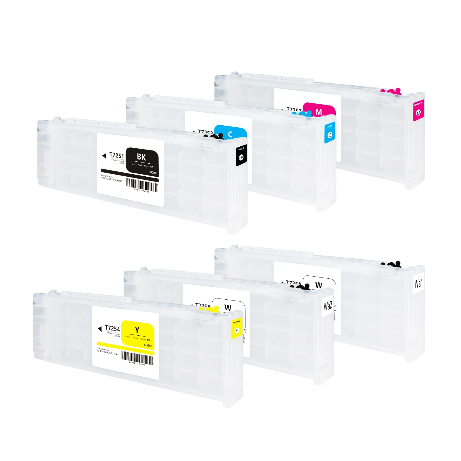 SC F2000 принтер F2100 многоразовый чернильный картридж с чипом для Epson SureColor F2130 F2160 T7251 T7254 T725A T725B