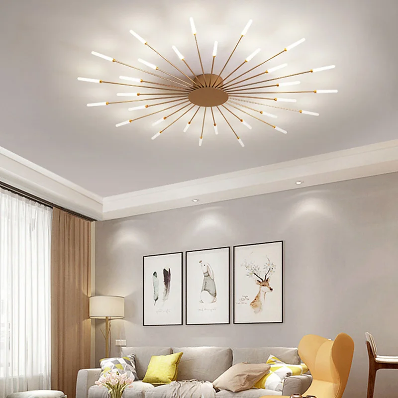 Modern Fireworks LED Ceiling Chandelier Lamp Indoor Lighting For Living Room Bedroom Home Decoration Kitchen Dining Table Light