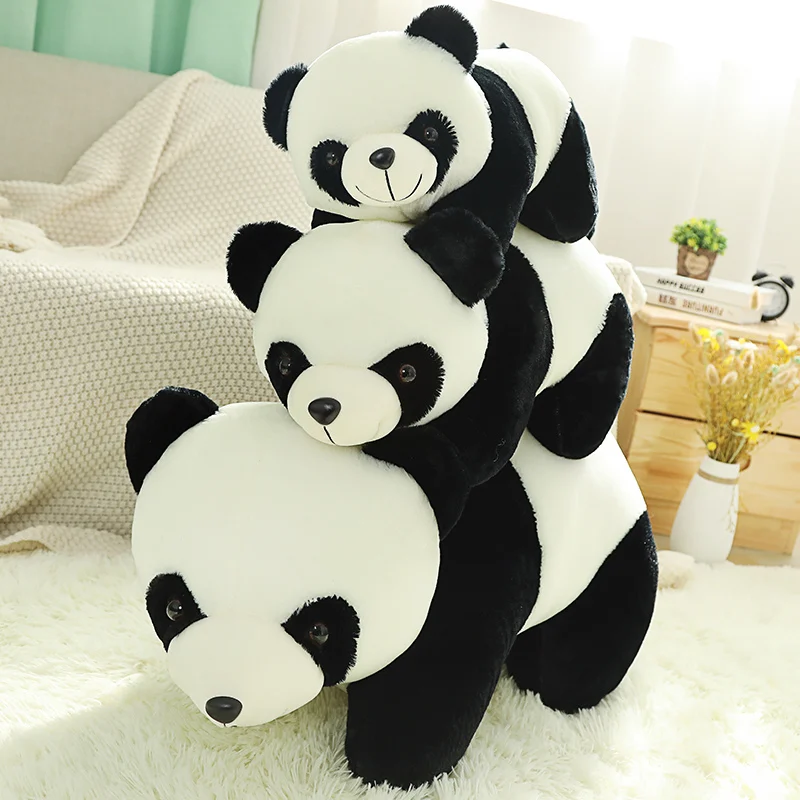 20cm Custom Animal Panda Plush Pillow Cute Stuffed Cartoon Panda Toy Gifts For Kids