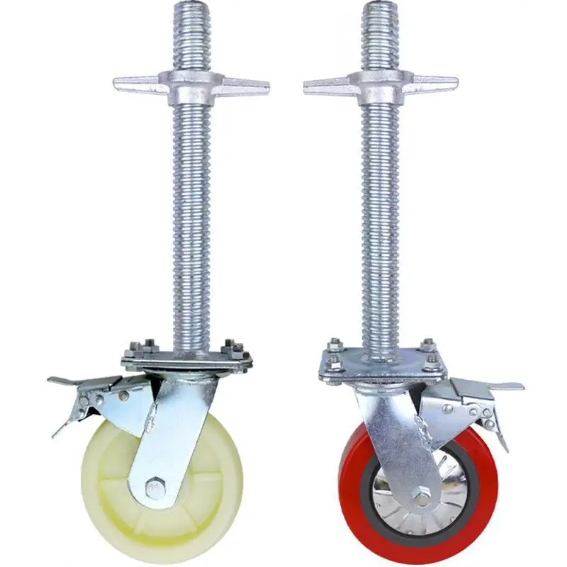 Scaffolding Caster Wheel Jack Base Industrial 6 Inch Scaffolding Caster Wheel With Break For Scaffolding