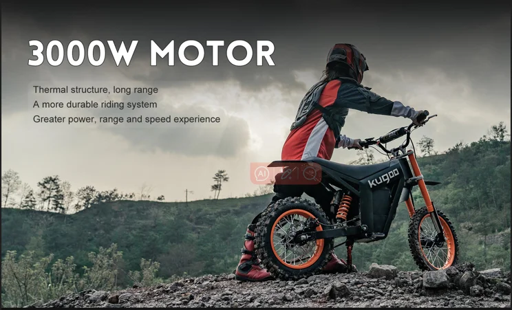 Kugooo 01 Electric Motorcycle 1000W 48V Hydraulic Suspension 14