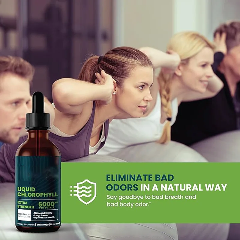 Private Label Organic Vegan Liquid Chlorophyll Drops Capsules For Immune Booster System