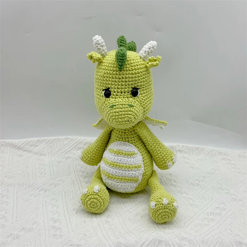 Handmade Stuffed Toy Amigurumi Dinosaur Crochet Dragon Doll Custom Crochet Doll For Kids