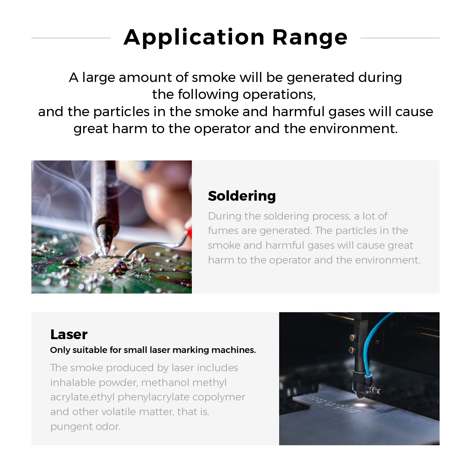 KNOKOO FES80S Small welding Fume Extractor Soldering Smoke Purifier