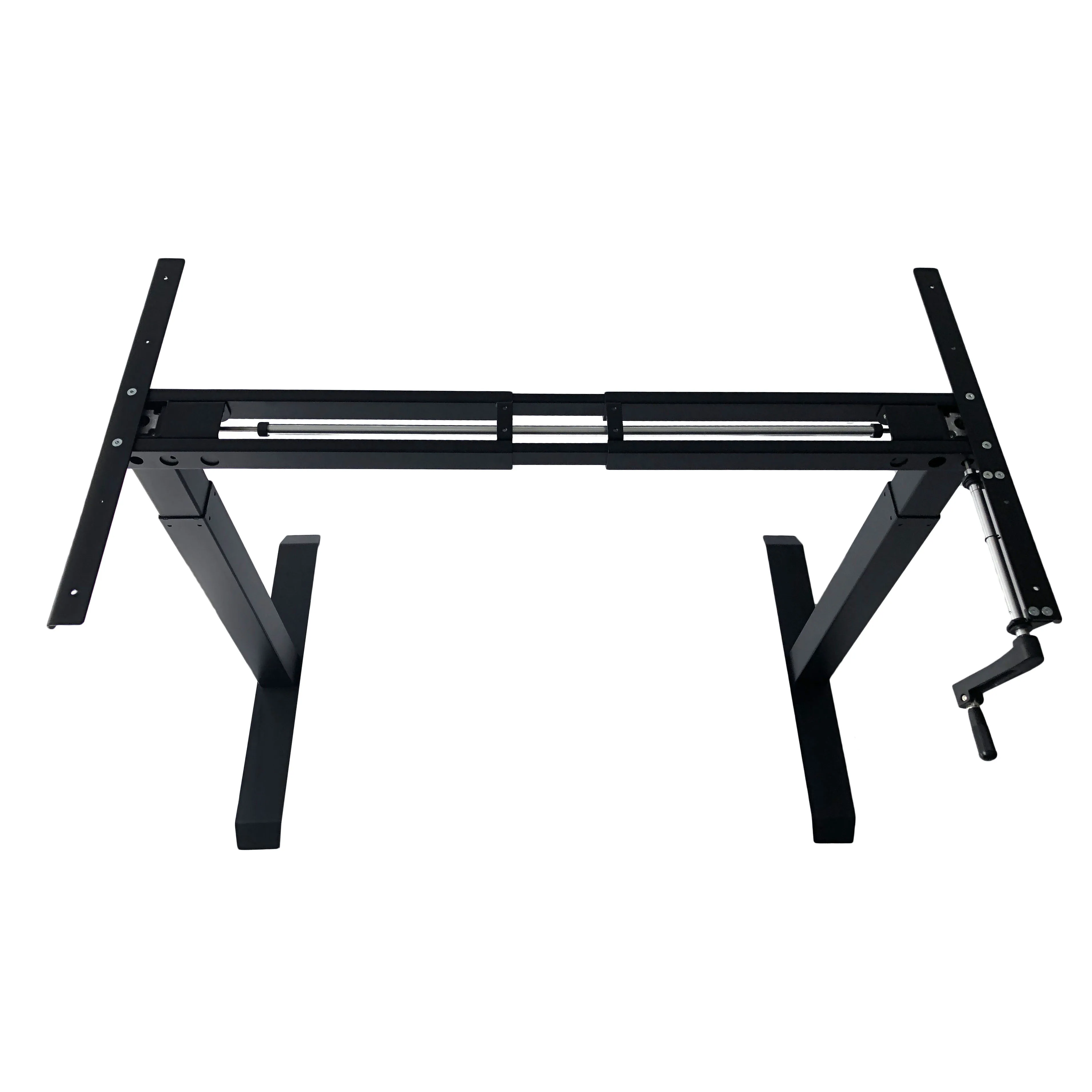 Adjustable Height Standing Desk Sit to Stand Up Desk Workstation with Crank Handle for Office Home
