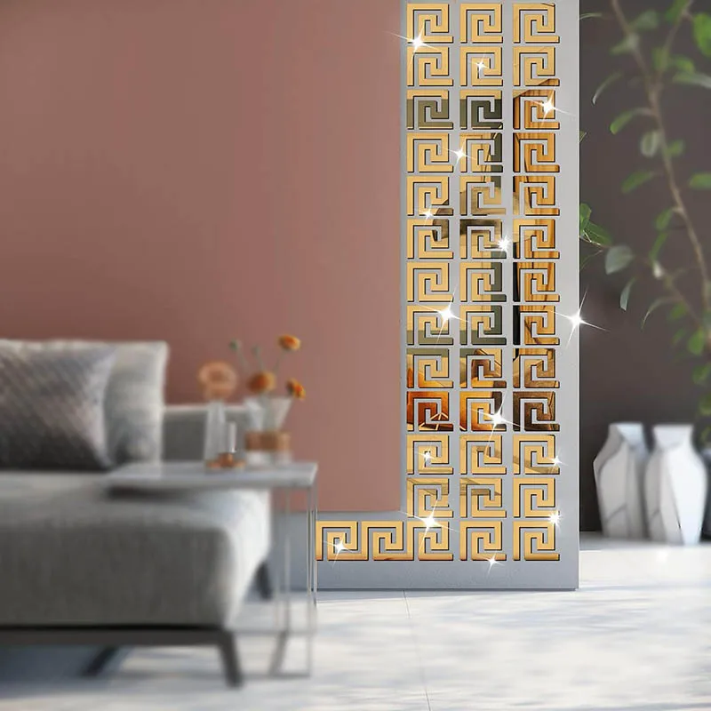 Wholesale Acrylic Wall Sticker Home Room Bedroom Decoration Self-adhesive DIY 3D Wallpaper For Home Decor