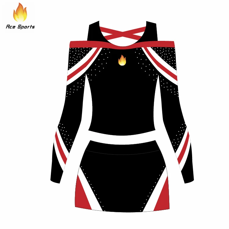 Ace Sports All Star Cheerleading Uniforms Australia Designer 2023 Navy Blue Good Quality Cheer Fancy Dress Charming Mesh