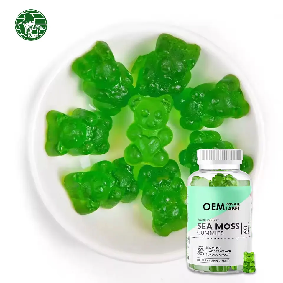 OEM  Irish Seaweed  with Black Seed Oil Immune System Seaweed Gummies Moss  Sugar Free