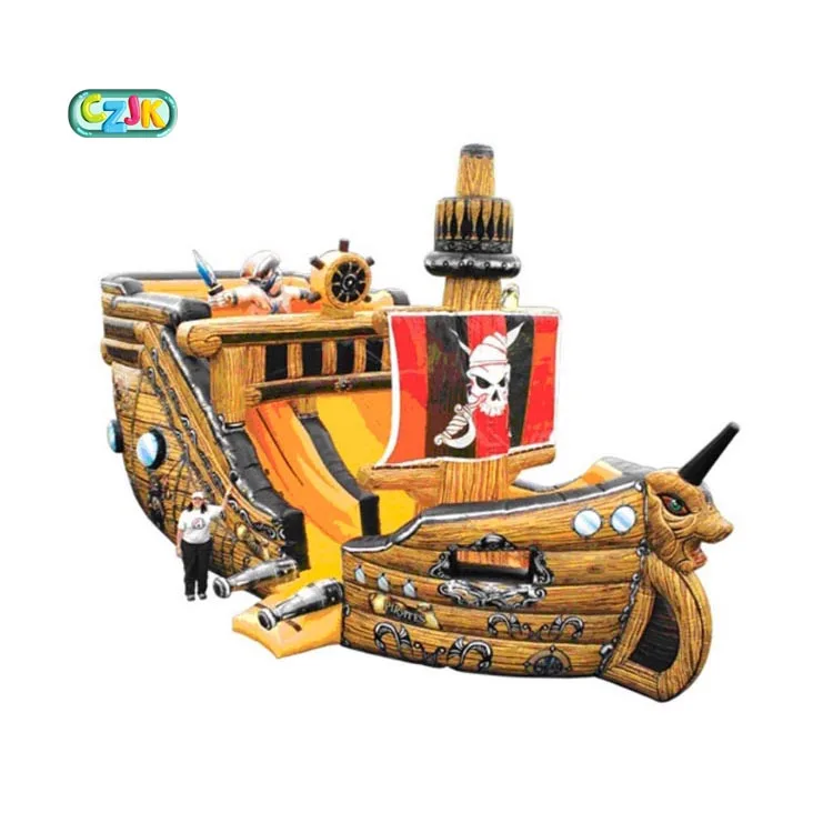 inflatable jumping house pirate boat bouncer bouncy castle slide jumper pirate ship bounce house combo  with cannon for kids