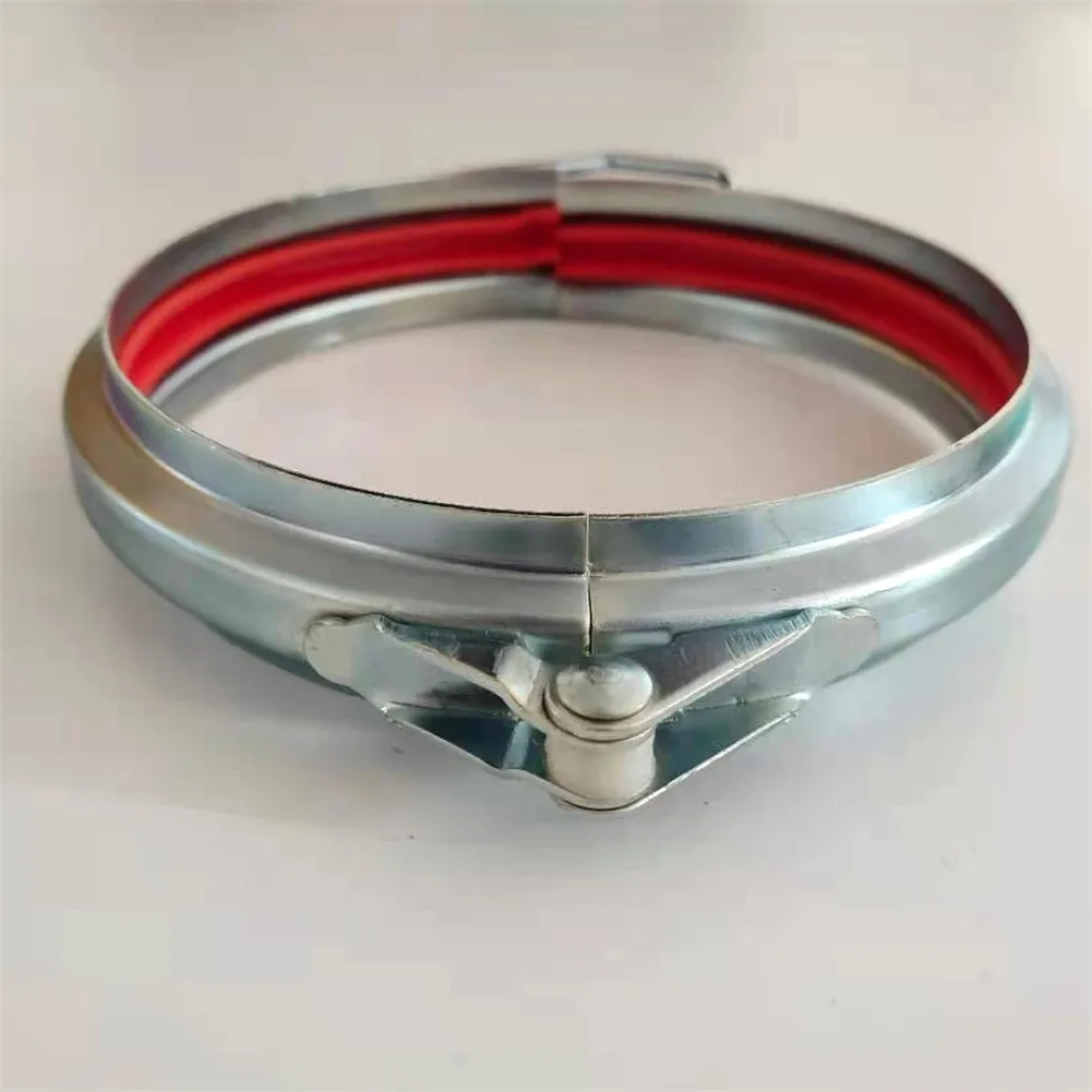 High quality flange pipe ducting clamp with lock for dust system D80-D600 MM