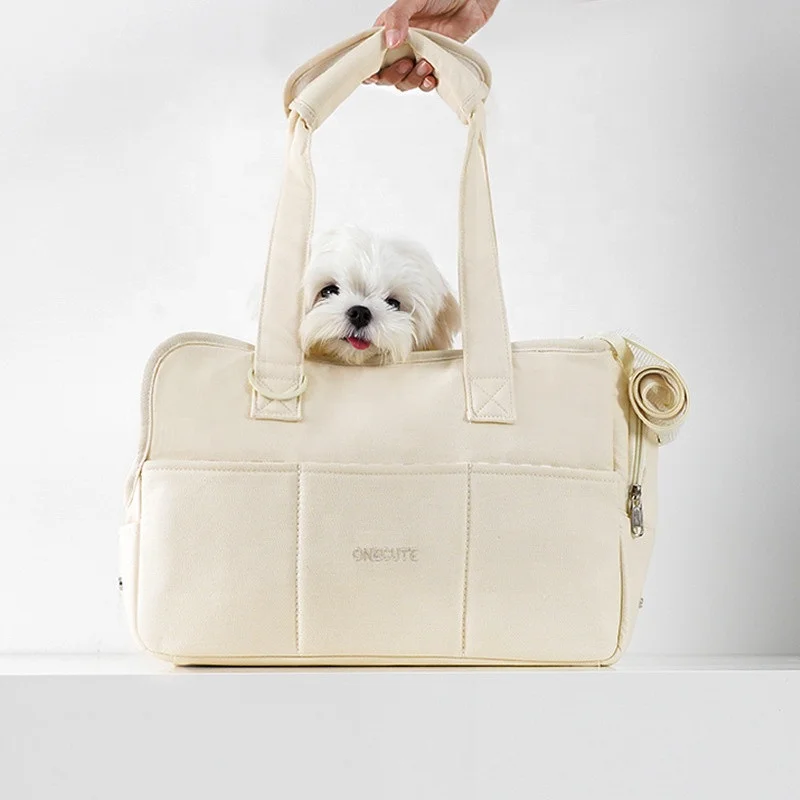 Cotton And Linen Dog Carrier Bag Breathable Pet Portable Bag