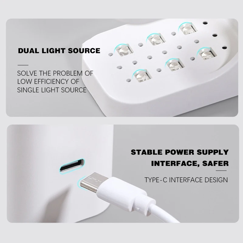 Portable Mini Rapid Drying Light Therapy Machine Home Use Wearable Nail Varnish Baking Lamp Nail dryer