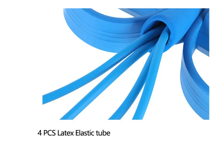 2019 New Product Foot Hand Portable Pedal Exerciser Body Building Resistance Band Tube Pull Exerciser With Pedaln