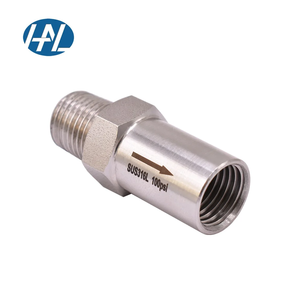 SS316L Stainless Steel Female And Male Straight Pattern Safety Relief Valve Automatic Pressure Relief Valve