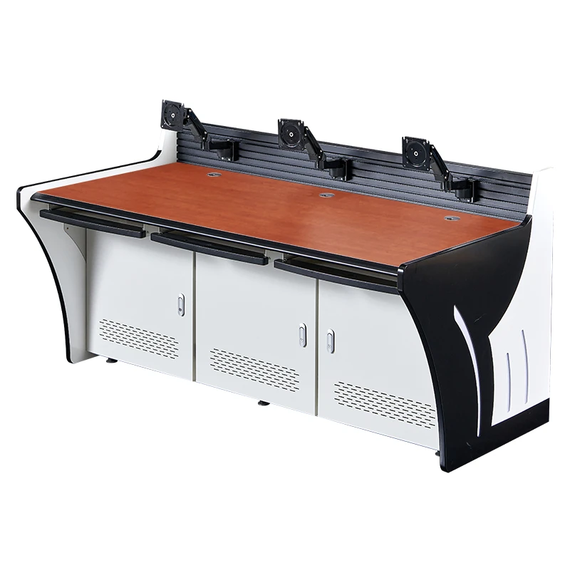 central control room desk console  triple