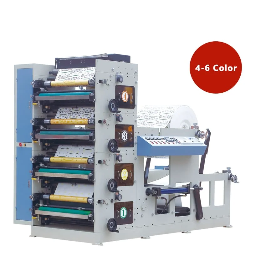 Superior Quality 4 6 Colors Paper Cup Fan Roll Flexo Paper Printing Machine Automatic Paper Cup Flexo Printing Machine