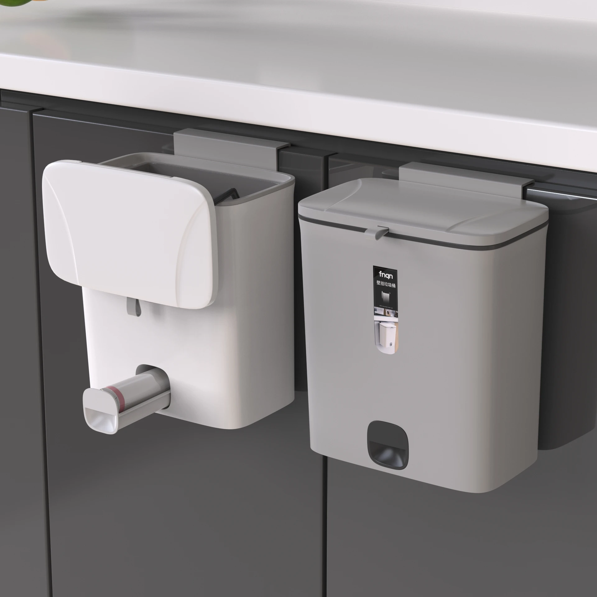 Simple Style Wall Mounted Dustbin Hanging Trash Bin Household Hanging Kitchen Trash Can