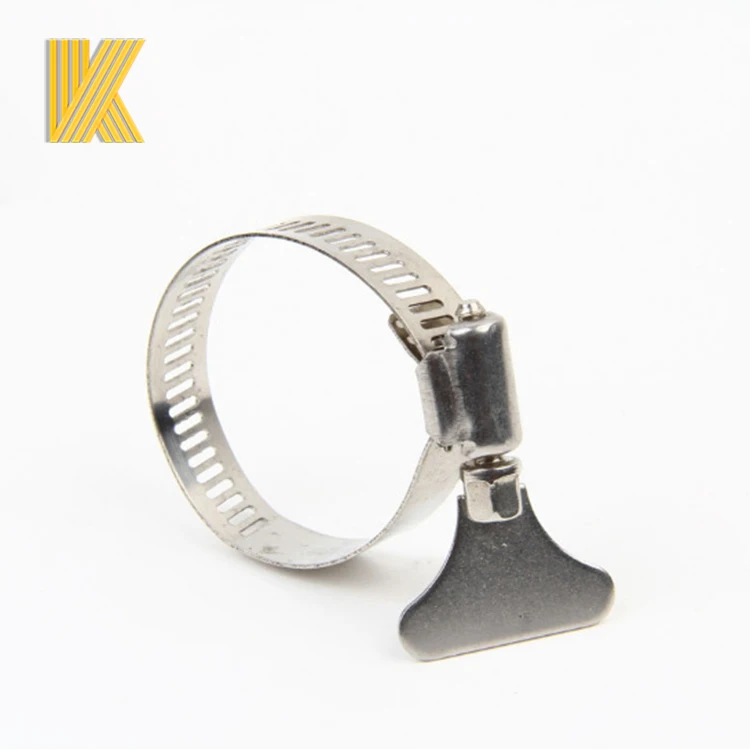 SS304 Turn Key Hose Clip American type butterfly hose clamps with handle