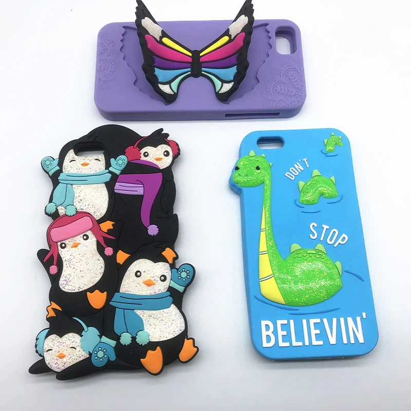 2020 new cell phone accessories animal cartoon silicone phone case can be customized