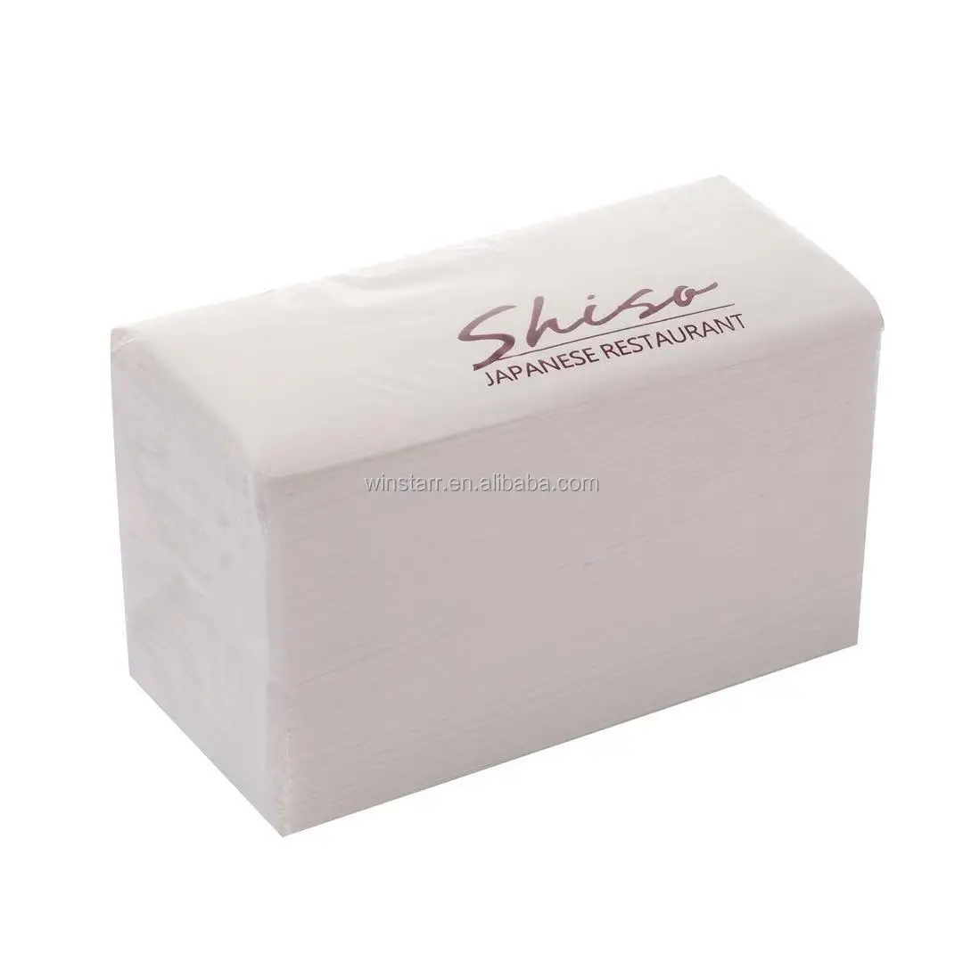 Premium wholesale custom 1/8 fold dinner napkins white paper napkin for wedding dinner