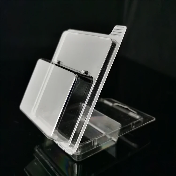 Ready model pvc pet transparent plastic clamshell blister packaging box for charger in stock wholesale